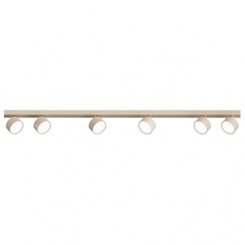 6xGX53  LED  Capris  griestu  lampa, bēša+zelta  krāsā