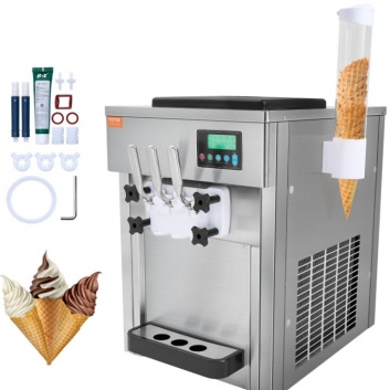 VEVOR  komerciālā  saldējuma  mašīna, 21 QT/H ražība, 1800W