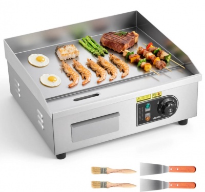 VEVOR  komerciālā  elektriskā  grila  panna, 450 x 300 mm, 2800 W, 50–300 °C