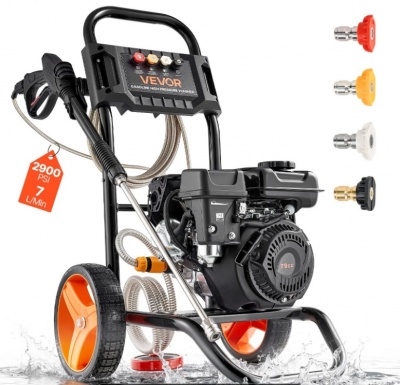 VEVOR  benzīna  spiediena  mazgātājs  2900 PSI  un  maks. 7 l/min