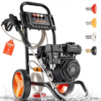 VEVOR  benzīna  spiediena  mazgātājs  2900 PSI  un  maks. 7 l/min