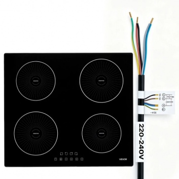 VEVOR  indukcijas  virsma  60 cm  4 degļi , 220V , 7000W
