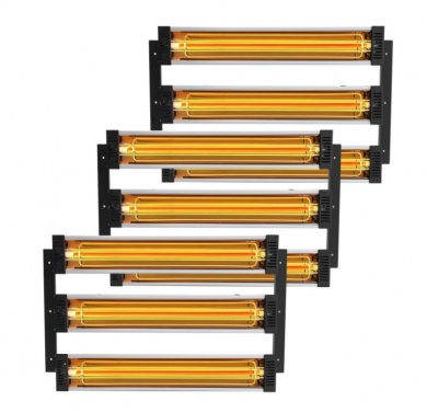 VEVOR  3x krāsas  žāvētāja  radiators, infrasarkanais  sildītājs, infrasarkanā  lampa, 3kW