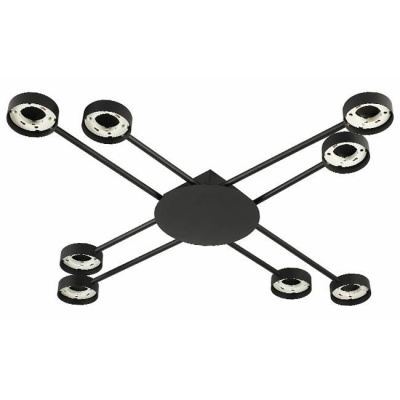 LED  lustra  8xGX53  Zibo , melna
