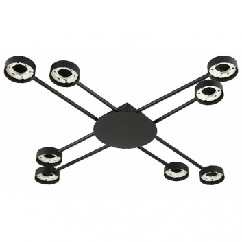 LED  lustra  8xGX53  Zibo , melna