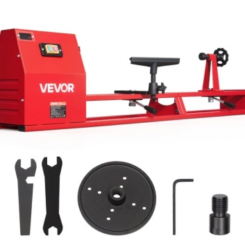 VEVOR  koka virpa  1/2 ZS , 355 x 1016 mm  galda  koka  virpa  4 ātrumi , 720/1240/1750/2150  apgr./min