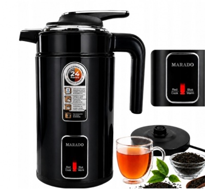 BEZVADU  ELEKTRISKĀ  TĒJKANNU-TERMOS, KLUSA , 3,5 L , 1500 W , MELNA