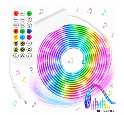 Neon  led  lenta  10 m  rgb , bluetooth  lietošanas  programma , tālvaldības  pults , āra  un  iekštelpu  lietošanai , ūdensizturīga