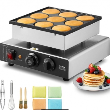 VEVOR  holandiešu  pankūku  cepšanas  mašīna, 9 gab. 76 mm  diametra , Dorayaki  cepšanas  mašīna , 850 W