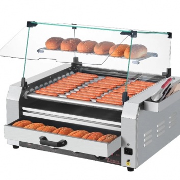 VEVOR  30 hotdogu  11 rullīši, nerūsējošā  tērauda  desu  grila  plīts, 2400 W