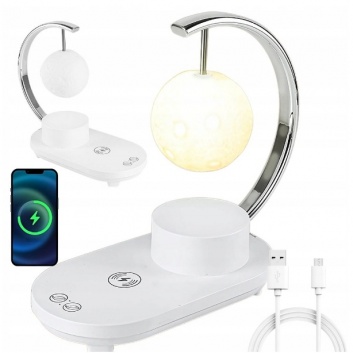 Naktslampa  RGB  mēnessgaisma  ar  indukcijas  lādētāju  10W  LED , USB , skaļrunis , Bluetooth