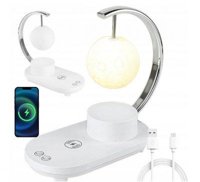 Naktslampa  RGB  mēnessgaisma  ar  indukcijas  lādētāju  10W  LED , USB , skaļrunis , Bluetooth