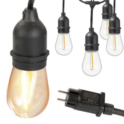 LED  virtene , 230V , 15 LED , E27 , 15m