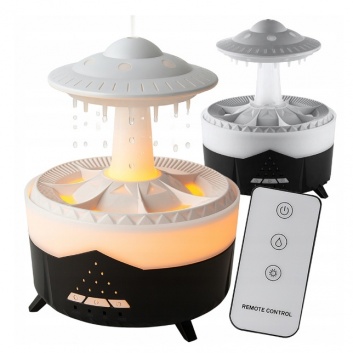 Gaisa  mitrinātāja  aromātu  difuzors  UFO  formas , LED  lampa  ar  tālvadības  pulti