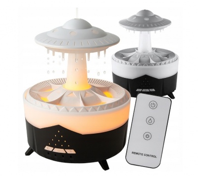 Gaisa  mitrinātāja  aromātu  difuzors  UFO  formas , LED  lampa  ar  tālvadības  pulti