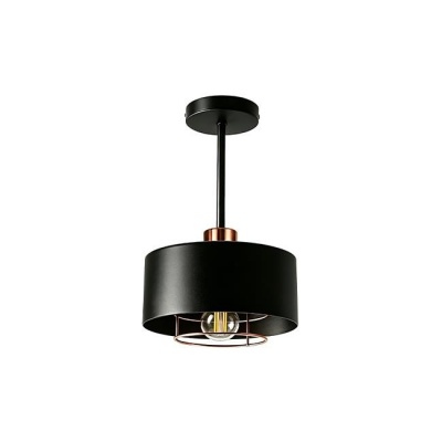 E27  LED  griestu  lampa  Nilo  20cm , melna+vara