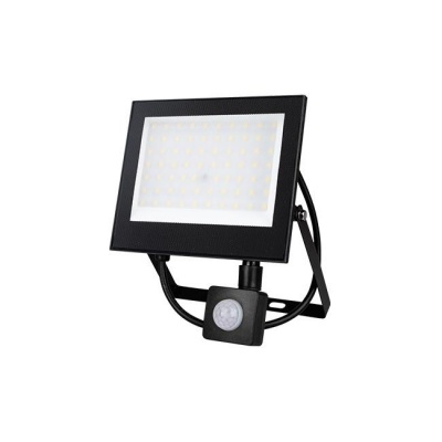 Mola2  50W  4500K  melns  PIR  SMD  LED  prožektors
