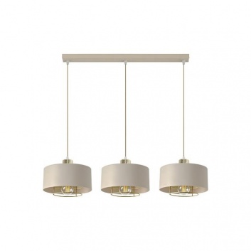 3xE27  Nilo  piekaramā  lampa  20 cm , bēša+zelta
