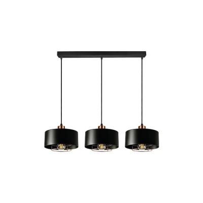 3xE27  Nilo  piekaramā  lampa  20 cm , melna+vara