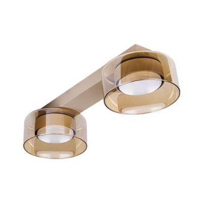 2xGX53  LED spīdīga griestu  lampa , bēšā , dzintara  krāsā