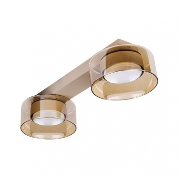 2xGX53  LED spīdīga griestu  lampa , bēšā , dzintara  krāsā