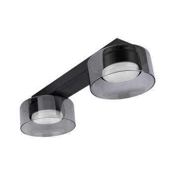 2xGX53  LED  spīdīga  griestu  lampa  matēta , melna