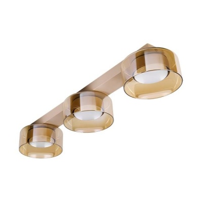 3xGX53  LED  spīdīgas  griestu  lampa  bēša , dzintara  krāsas
