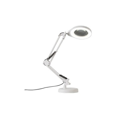 Lena galda  lampa  ar  palielināmo  stiklu, 3CCT, 10W, balta