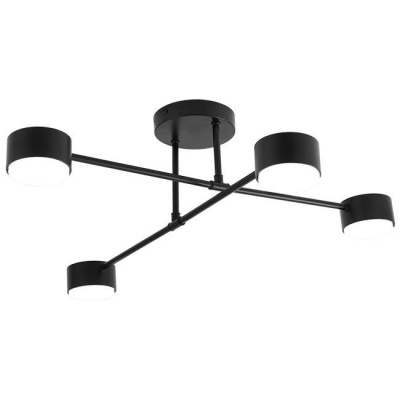 4xGX53  Komi  LED  lustra , melna