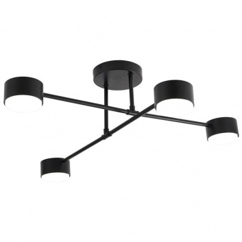 4xGX53  Komi  LED  lustra , melna