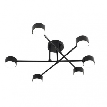 6xGX53  Komi  LED  lustra , melna
