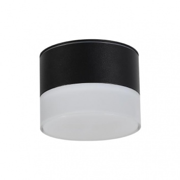 GX53  Akita  IP54  virsmas  montāžas  armatūra, apaļa, melna