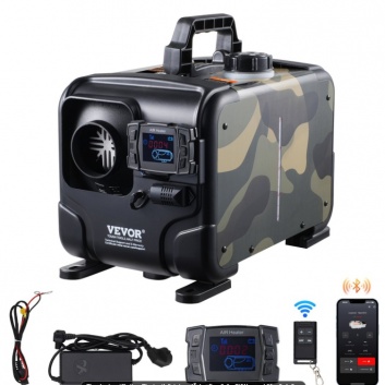 VEVOR  5-8KW  dīzeļsildītājs, 12V/24V  universāls  dīzeļdegvielas  gaisa  sildītājs, Bluetooth