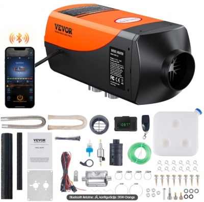 VEVOR  Bluetooth  lietotnes  vadības  dīzeļdegvielas  gaisa  sildītājs, 12 V 2 kW