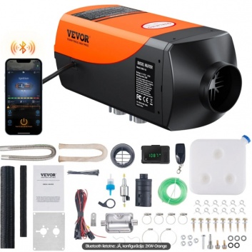 VEVOR  Bluetooth  lietotnes  vadības  dīzeļdegvielas  gaisa  sildītājs, 12 V 2 kW