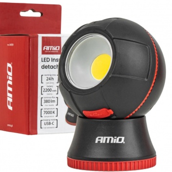 Noņemama  LED  lodveida  lampa  inspekcijai  4 W  COB , 2200 mAh  AMIO-04939