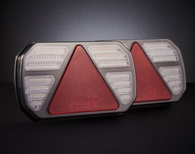 LED  aizmugurējie  kombinētie  lukturi  ar  magnētu, 12–24 V, pāris, 7,5 m  kabelis