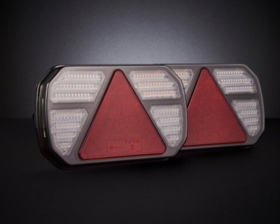LED  aizmugurējie  kombinētie  lukturi  ar  magnētu CANBUS, bezvadu, 12-24V, pāris, dūmakaini