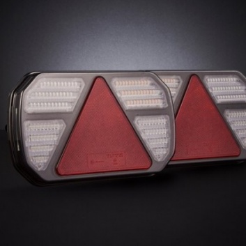 LED  aizmugurējie  kombinētie  lukturi  ar  magnētu CANBUS, bezvadu, 12-24V, pāris, dūmakaini