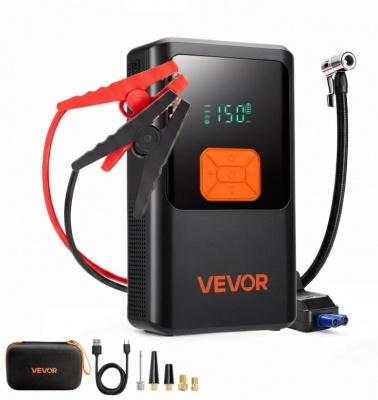 VEVOR  palaišanas  ierīce  ar  gaisa  kompresoru, 4000A  9,0 l benzīna / 8,0 l dīzeļa  dzinējiem, 150 PSI