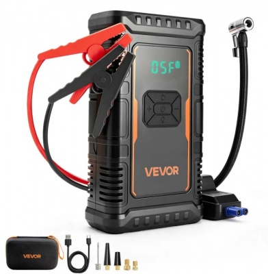 VEVOR  palaišanas  ierīce  ar  gaisa  kompresoru, 1600A , 6,0 l benzīna / 3,0 l dīzeļdegvielas  dzinējiem, 150 PSI