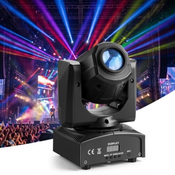 VEVOR  LED  kustīga  galvas  lampa, 30 W , RGB  skatuves  gaisma,